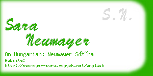 sara neumayer business card